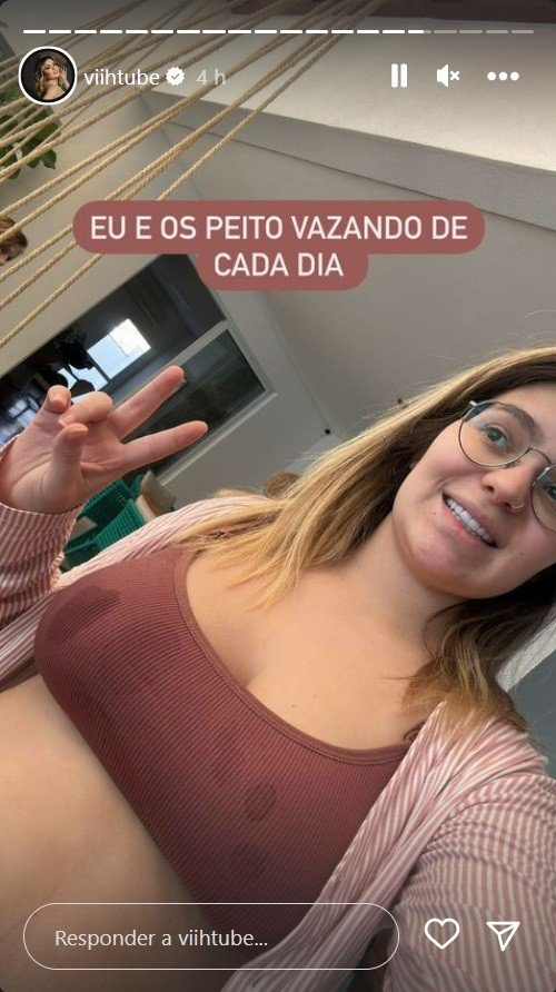 Viih Tube compartilha descoberta da amamentação: ‘Vazando’ 6 Viih Tube compartilha momento íntimo sobre maternidade e desabafa: ‘Vazando’