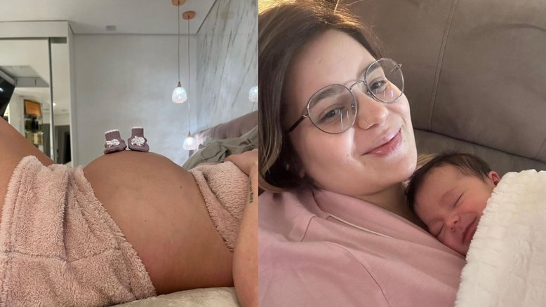 Viih Tube compartilha 'antes e depois' da gravidez e mostra fofura da filha