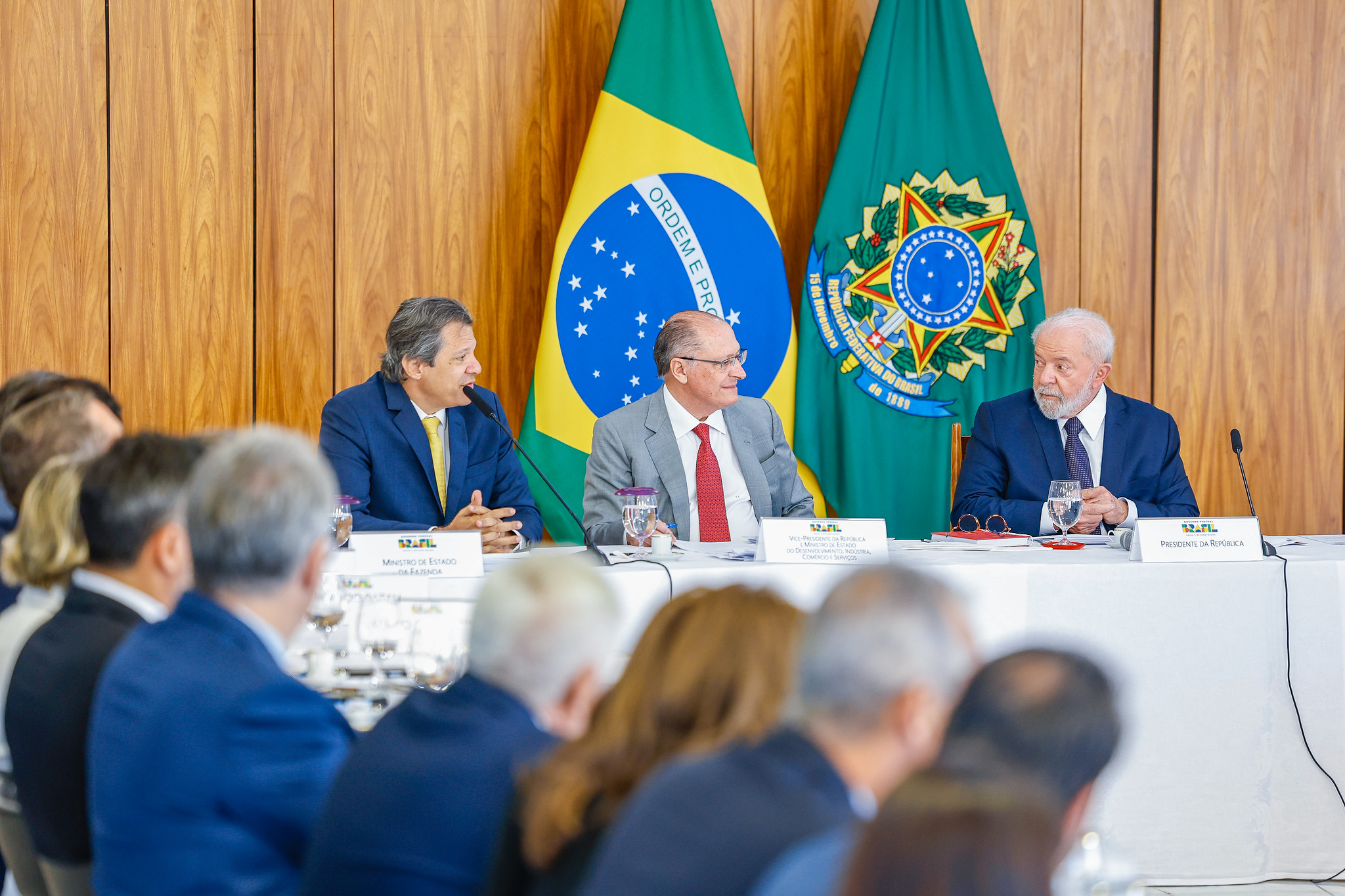 Presidente da República, Luiz Inácio Lula da Silva, durante reunião com empresários do varejo