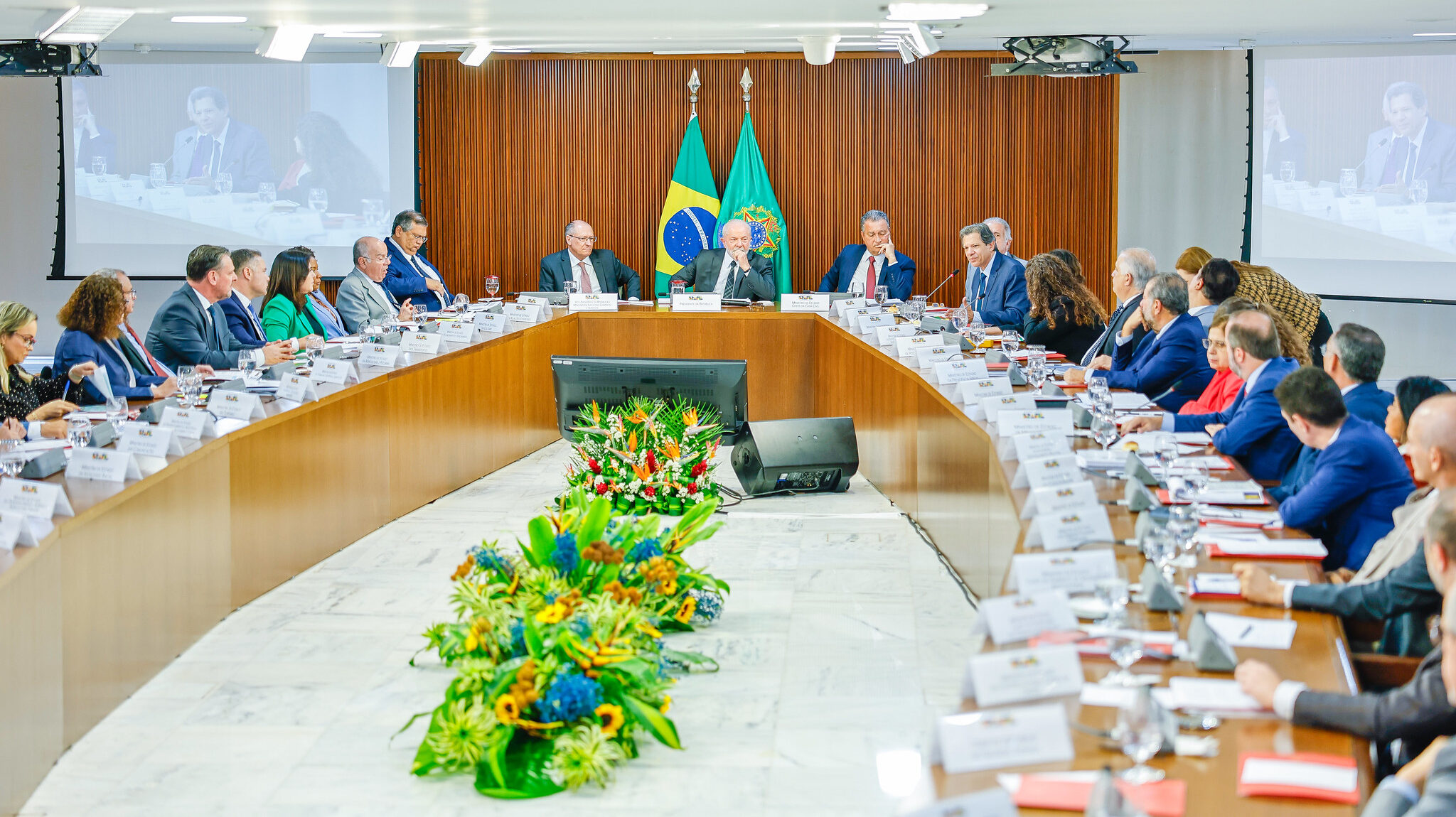 Presidente da República, Luiz Inácio Lula da Silva, durante reunião ministerial