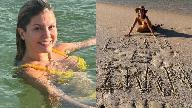 Bárbara Borges se declara para Iran Malfitano em sessão de fotos de biquíni