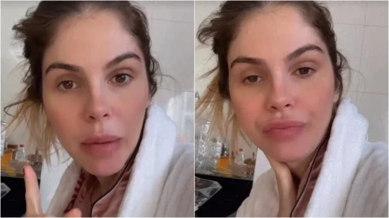 À espera de gêmeos, Bárbara Evans relata dores de cabeça após terceiro mês de gestação