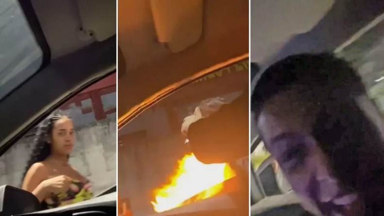 RJ: Garota de programa é atacada com fogo no meio da rua; polícia busca por autores