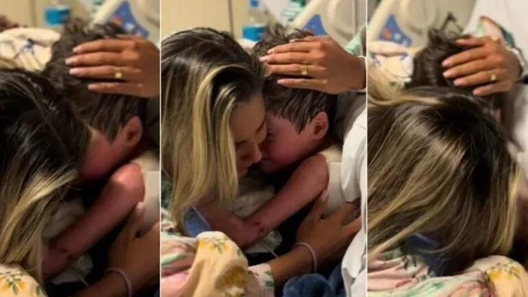 Mãe reencontra filho com doença rara que acordou após 16 dias em coma e viraliza nas redes