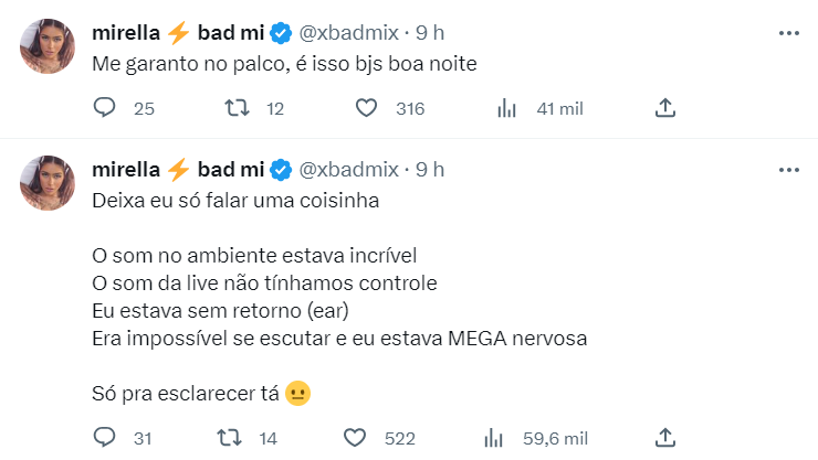 'Me garanto no palco', diz MC Mirella após críticas sobre apresentação em chá de bebê 2 'Me garanto no palco', diz MC Mirella após críticas sobre apresentação em chá de bebê