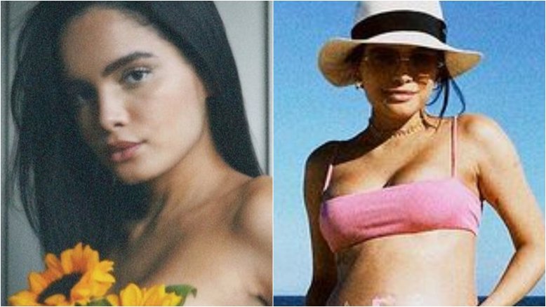 Carol Macedo exibe o barrigão e revela nome do seu primogênito 