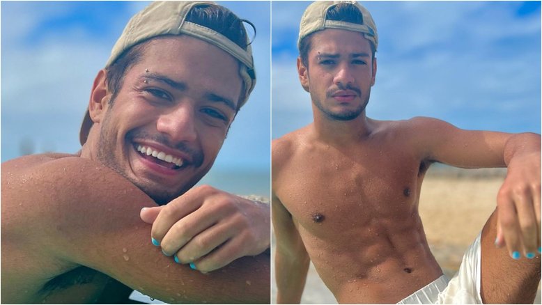 Gabriel Santana aproveita o sol durante temporada no Ceará: ‘Pausa nas gravações’