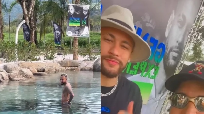 Neymar debocha da polícia ao 'inaugurar' lago artificial em sua mansão em Mangaratiba