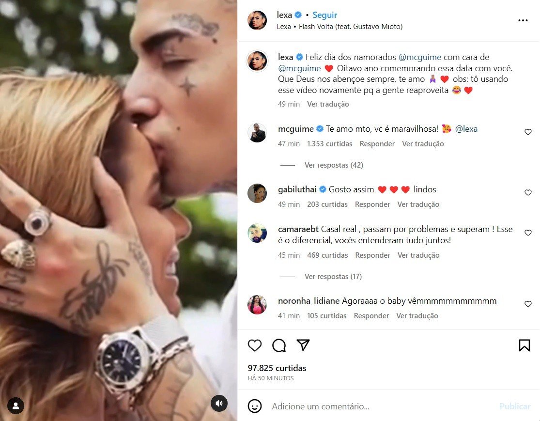 Lexa celebra Dia dos Namorados com Guimê após reconciliação 2 Lexa celebra Dia dos Namorados com Guimê após reconciliação
