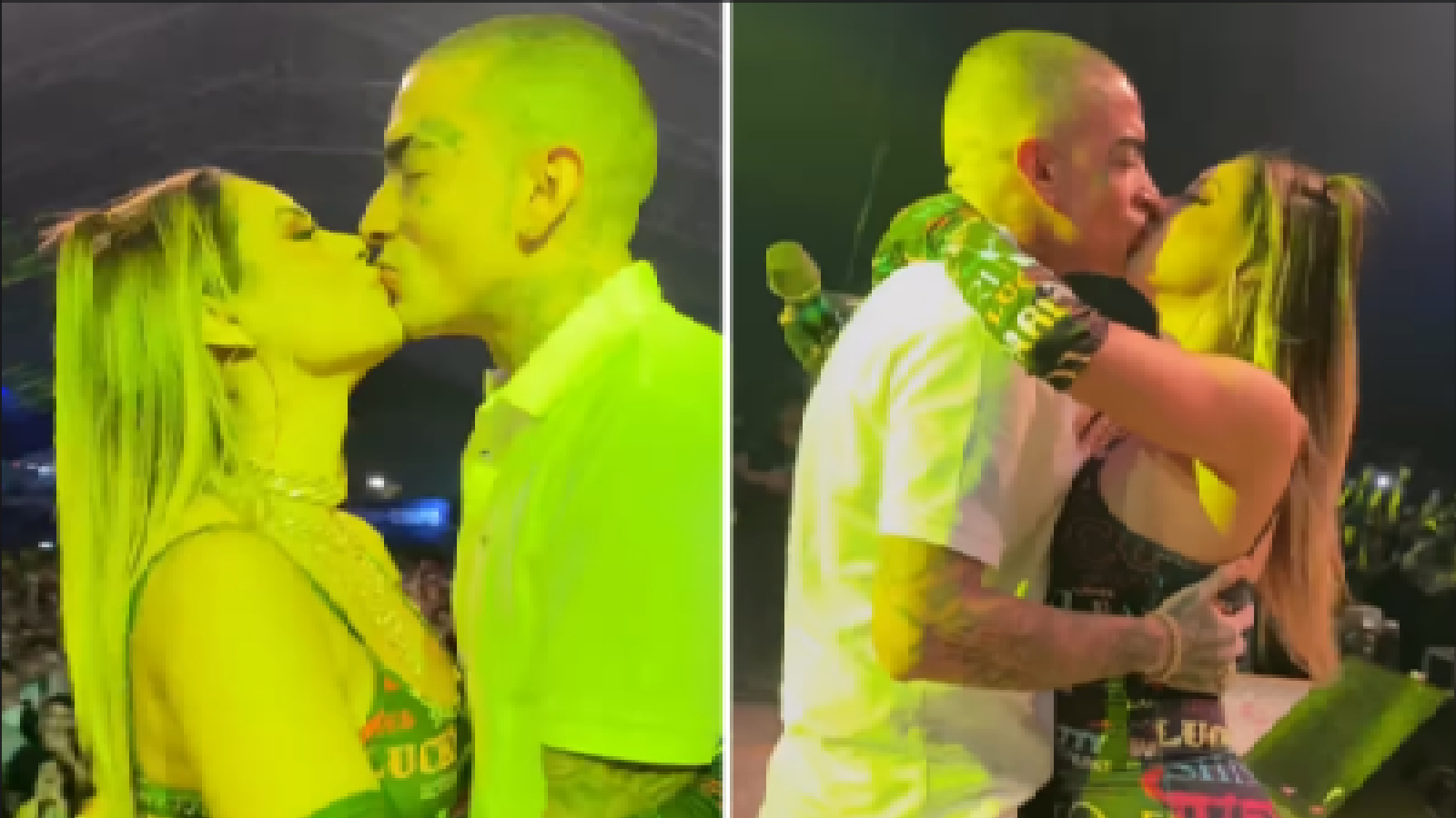 MC Guimê beijou Lexa durante o show da cantora