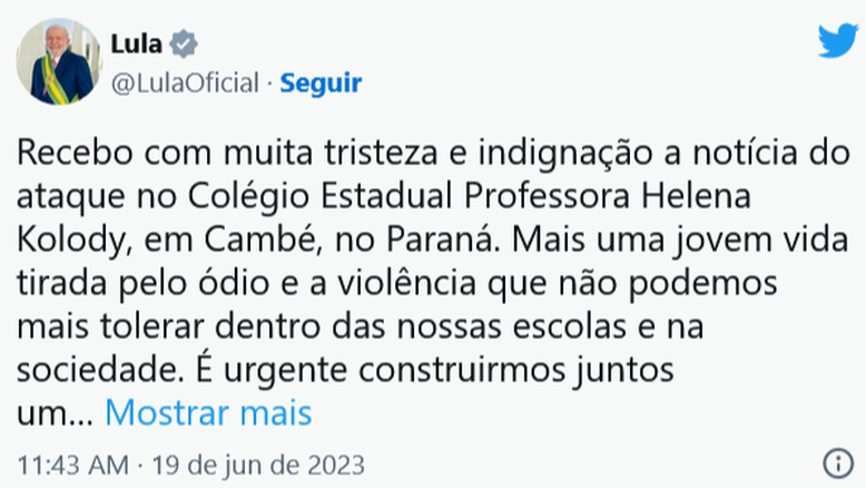Lula paz escolas