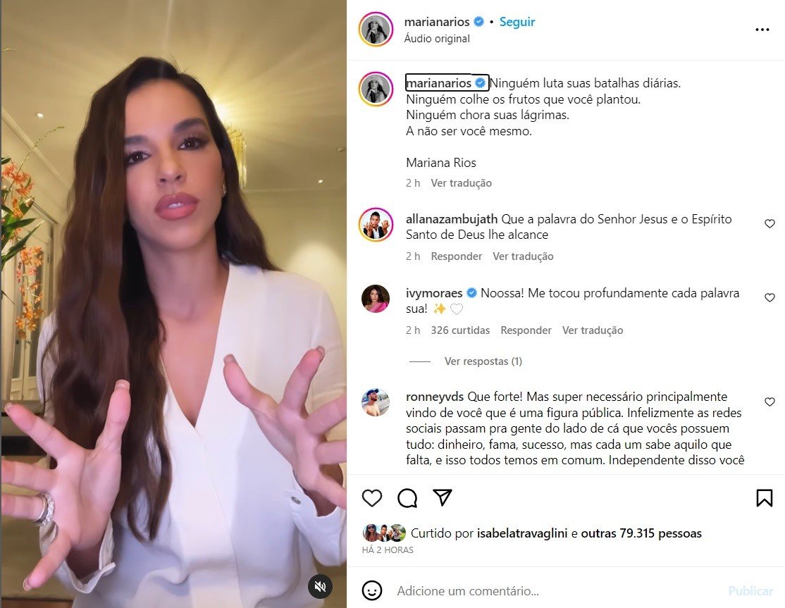 Mariana Rios faz reflexão após ter paralisado com pergunta de jornalista 2 Mariana Rios faz reflexão após ter paralisado com pergunta de jornalista