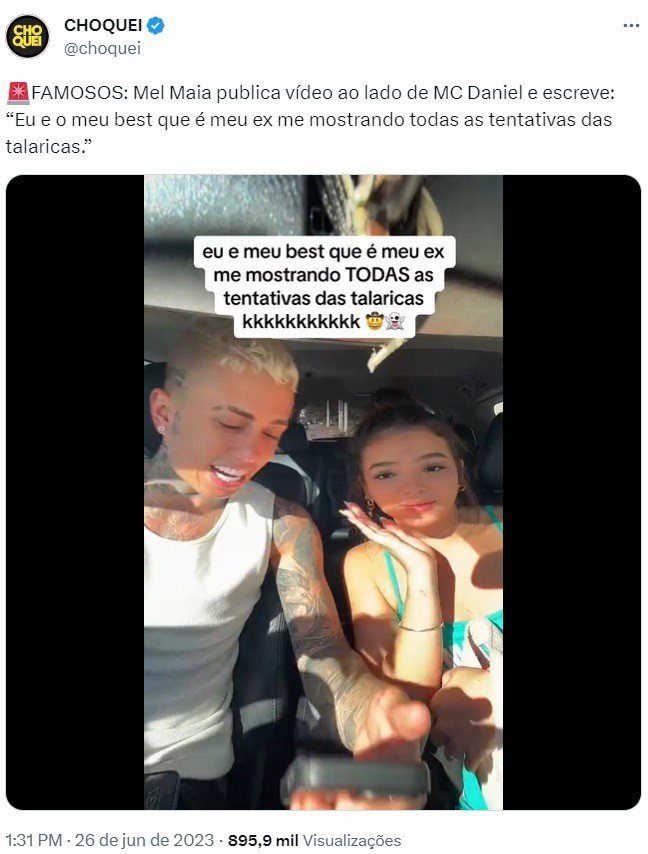Mel Maia publica vídeo ao lado do ex, MC Daniel, e reafirma amizade: 'Meu best' 2 Mel Maia publica vídeo ao lado do ex, MC Daniel, e reafirma amizade: 'Meu best'