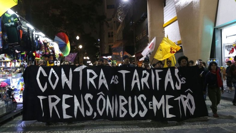 Ato contra tarifa de transporte público lembra atos de 2013