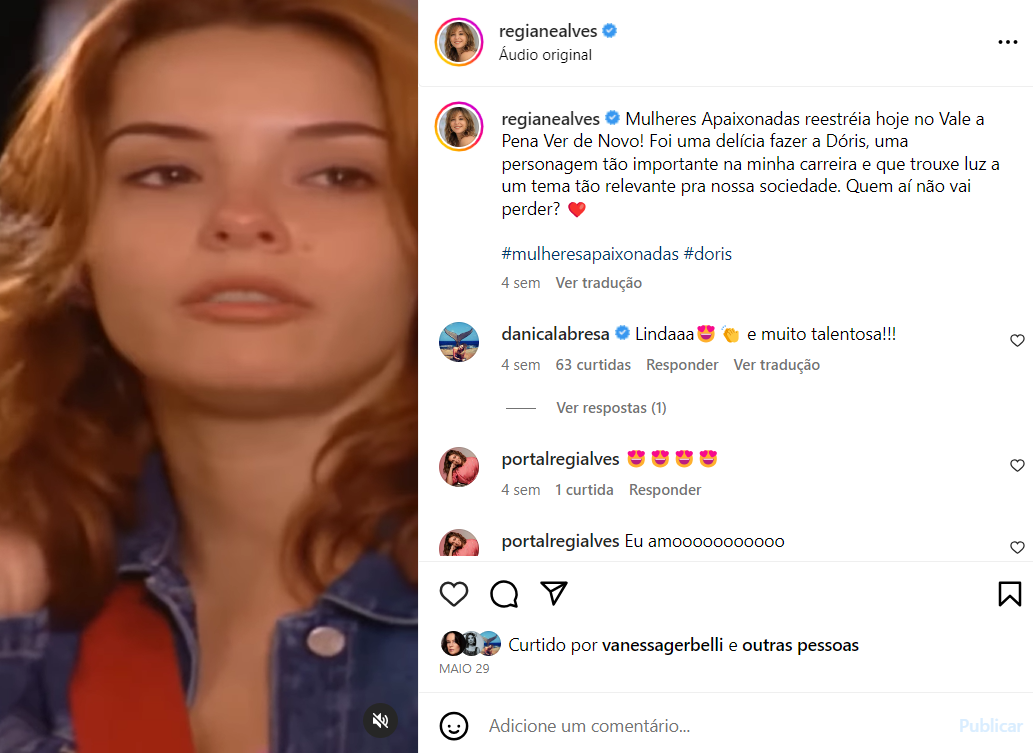 Regiane Alves confessa que chorava ao ler texto de vilã Dóris, de 'Mulheres Apaixonadas' 8 Regiane Alves confessa que chorava ao ler texto de vilã Dóris, de 'Mulheres Apaixonadas'