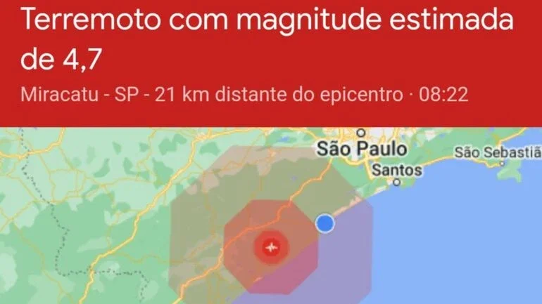 Moradores relatam tremor de terra no litoral e interior de SP