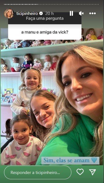 Ticiane Pinheiro explica relação entre sua caçula e Vicky, filha do ex-marido, Roberto Justus 2 Ticiane Pinheiro explica relação entre sua caçula e Vicky, filha do ex-marido, Roberto Justus