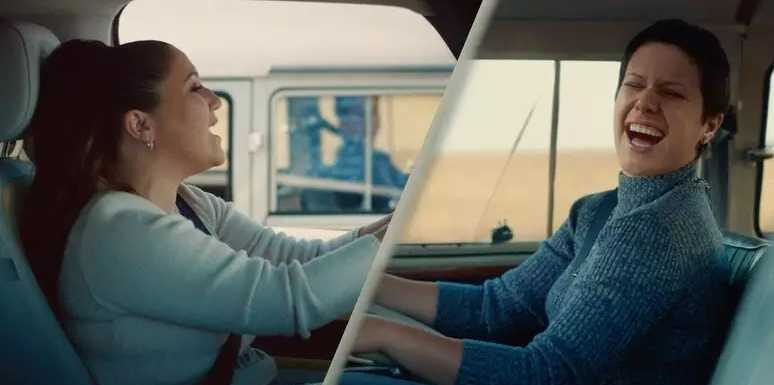 As cantoras Maria Rita e Elis Regina em campanha da Volkswagen