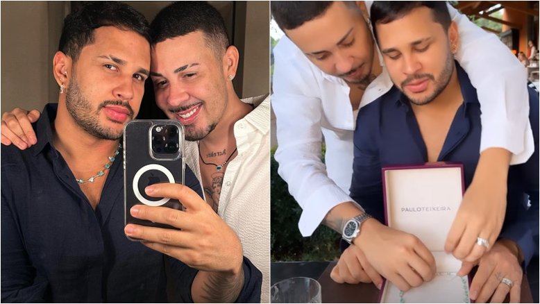 Lucas Guimarães ganha colar de R$ 300 mil do marido, Carlinhos Maia