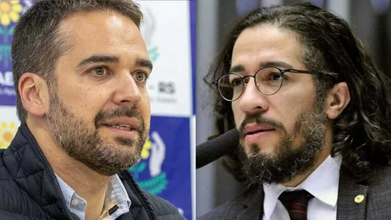 Governador do Rio Grande do Sul, Eduardo Leite, e ex-deputado federal Jean Wyllys