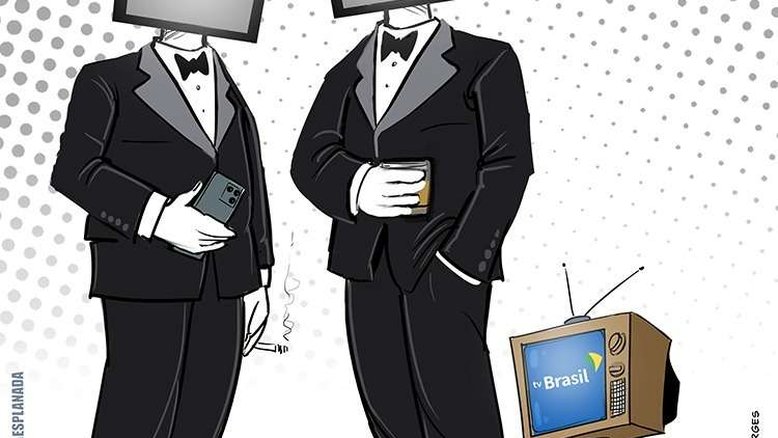 Charge sobre a TV Brasil