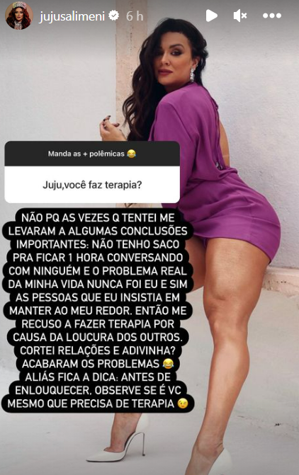 Story de Juju Salimeni