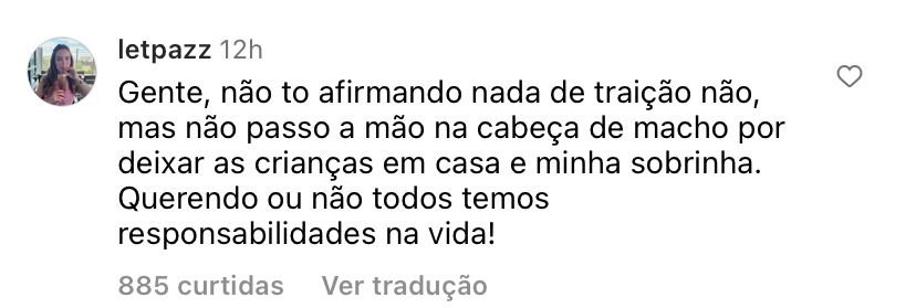 Irmã de Cintia Dicker detona Pedro Scooby após boatos de traição: 'Acorda' 4 Comentário de Leticia Paz no Instagram