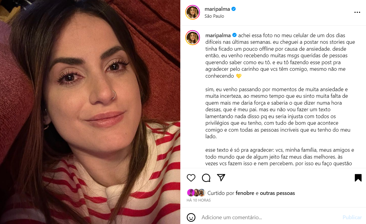 Mari Palma compartilha clique em meio a lágrimas e reflete: 'Dias difíceis' 2 Post de Mari Palma