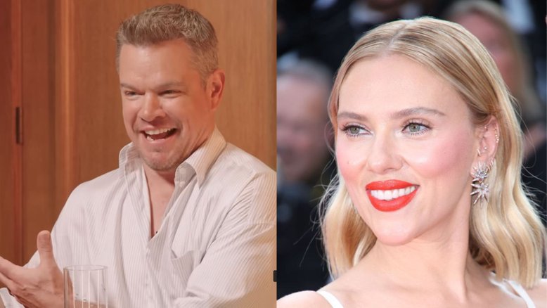Matt Damon (à esquerda) e Scarlett Johansson (à direita)