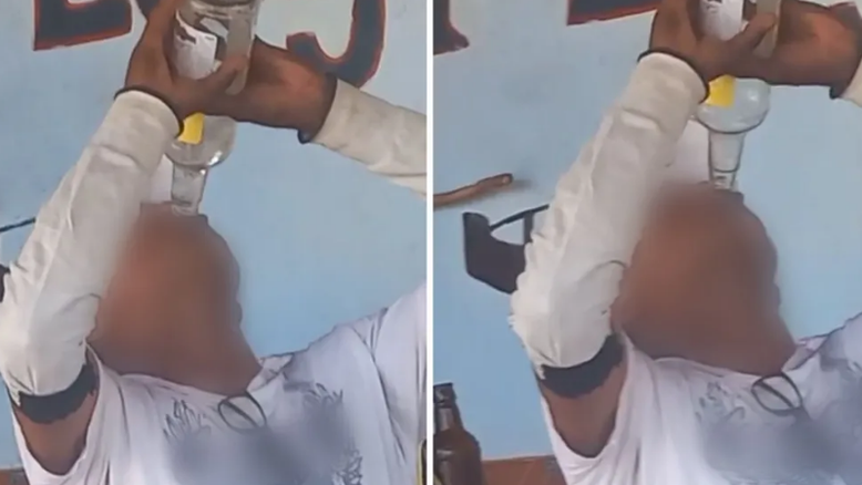 trabalhador aposta cachaça