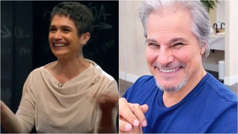 Sandra Annenberg relembra carreira como atriz em cena íntima com Edson Celulari