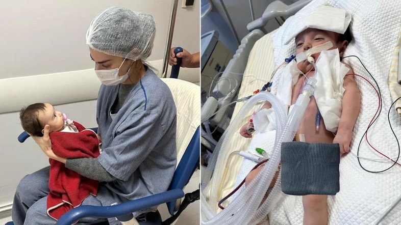 Thaila Ayala mostra filha Tereza recém operada do coração