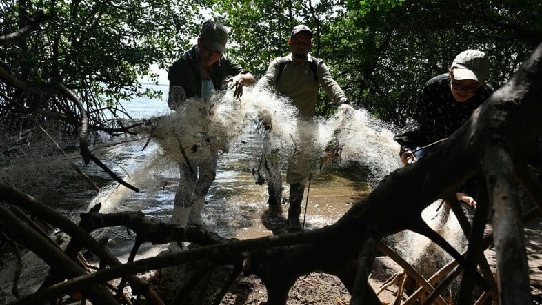 Lixo cobre santuário das aves marítimas nas ilhas do Golfo de Fonseca