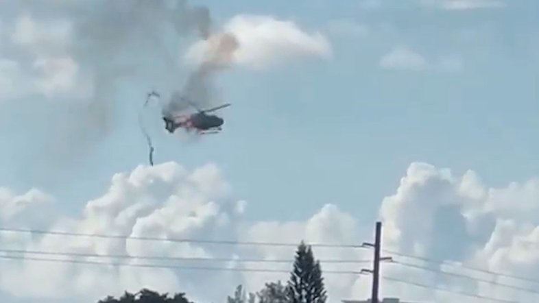Vídeo impressionate mostra a queda de helicóptero em Pompano Beach na Flórida