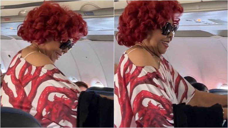 Alcione atende a pedidos e solta a voz em voo atrasado; vídeo