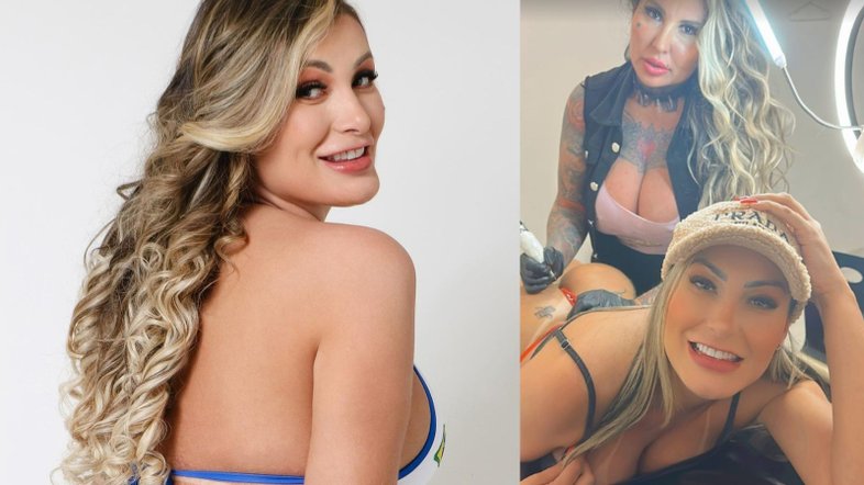 Andressa Urach fez tatuagem nova