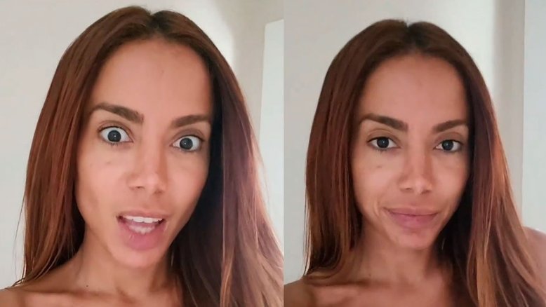 Anitta aparece sem maquiagem e se exalta: 'Acordei muito linda. Tô passada'