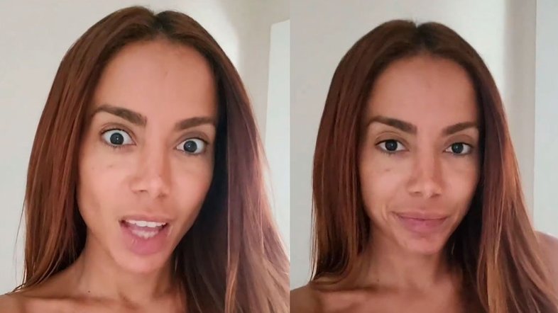 Anitta aparece sem maquiagem e se exalta: 'Acordei muito linda. Tô passada'