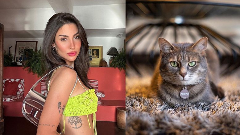Bianca Andrade e sua gata, Lua