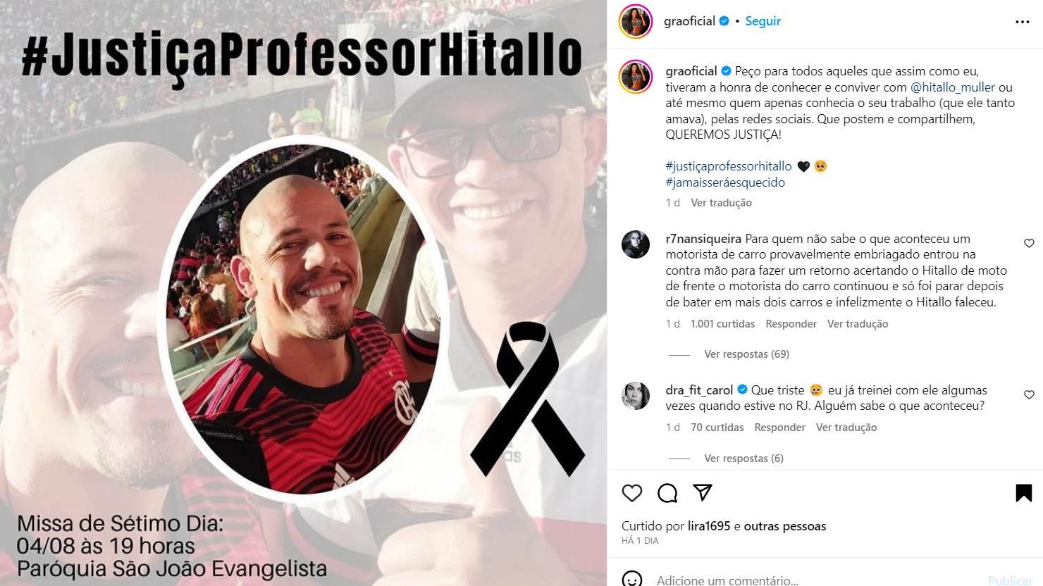 RJ: personal trainer de Gracyanne Barbosa morre em acidente de trânsito; polícia investiga 8 RJ: personal trainer de Gracyanne Barbosa morre em acidente de trânsito; polícia investiga
