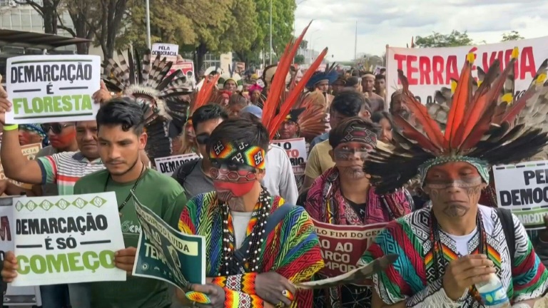 Indígenas se mobilizam para acompanhar julgamento do marco temporal