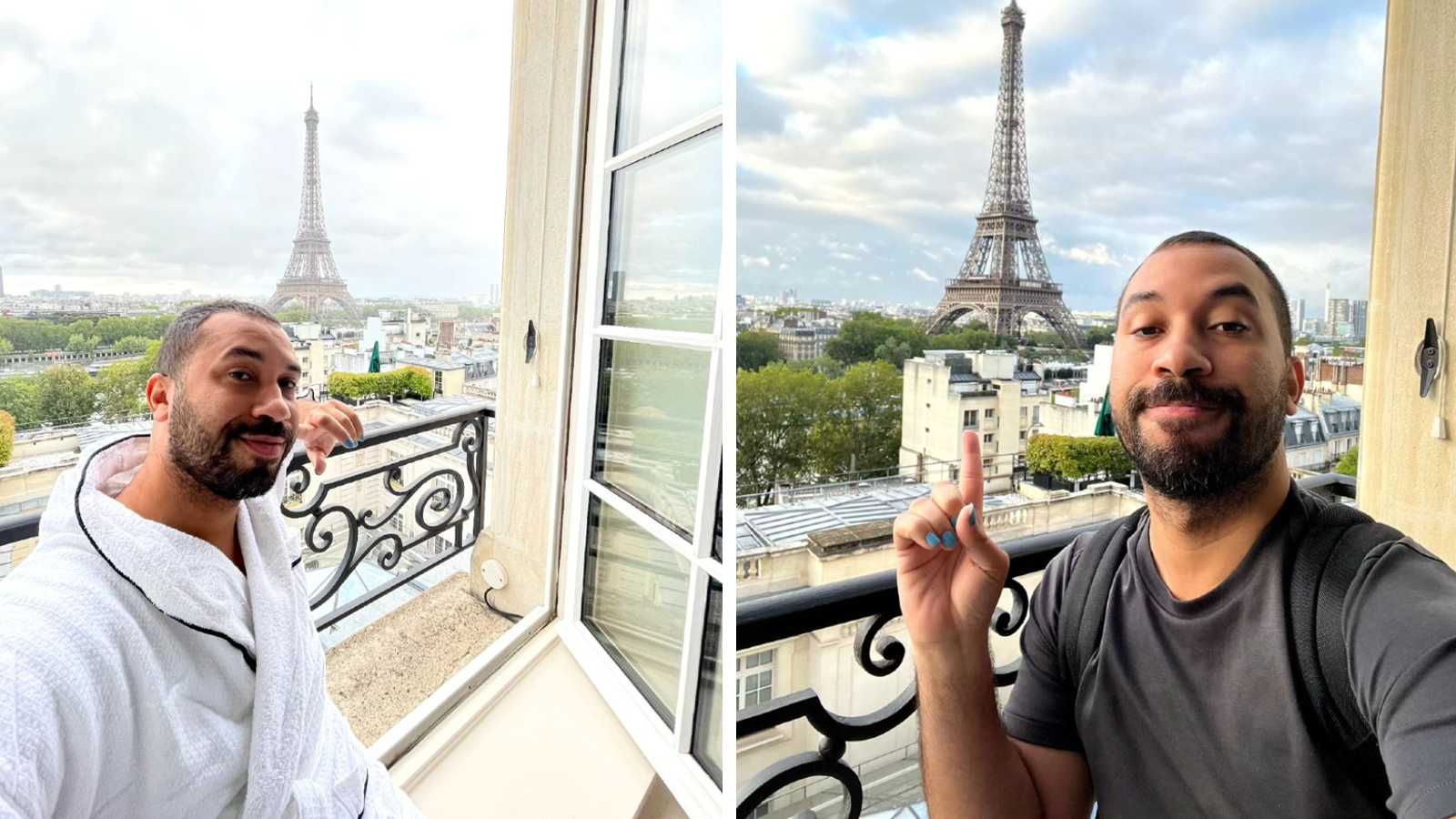 Gil do Vigor mostrou hotel em frente à Torre Eiffel, em Paris