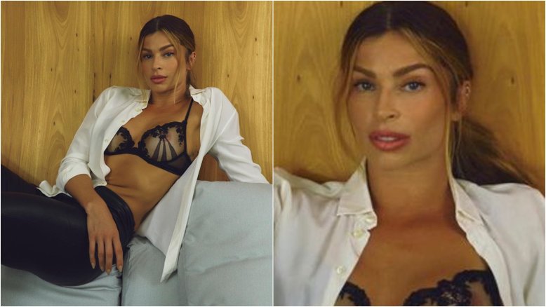 Grazi Massafera compartilha clique ousado com lingerie transparente