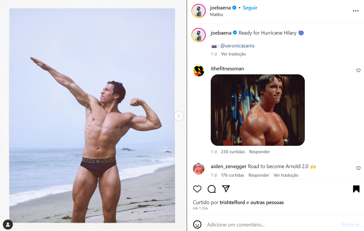 Filho de Arnold Schwarzenegger chama atenção por semelhança com o ator 5 Post de Joseph Baenna