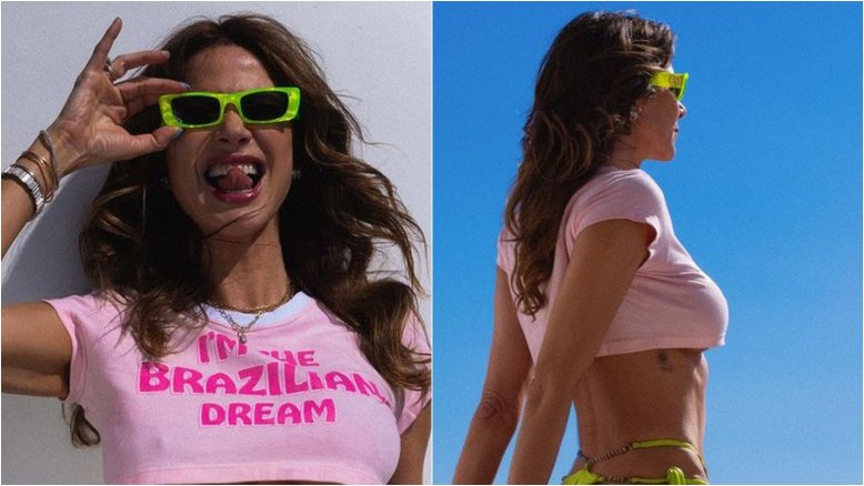 Luciana Gimenez exibe curvas perfeitas ao posar de biquíni e cropped no verão europeu