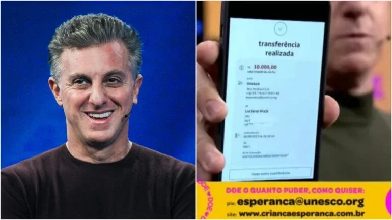 Instituições reagem a críticas de internautas sobre doação de Luciano Huck durante programa ao vivo