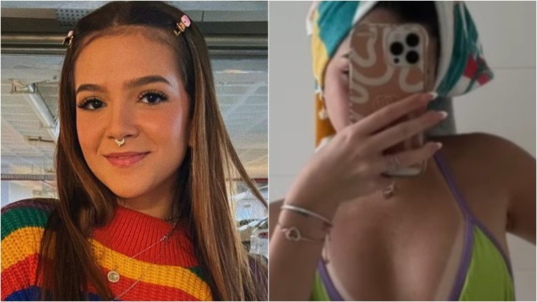 Mel Maia sensualiza ao exibir tattoos e marquinha de biquíni 