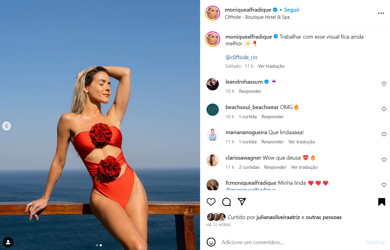 Monique Alfradique abusa da sensualidade em ensaio de fotos com maiô vermelho 3 Post de Monique Alfradique