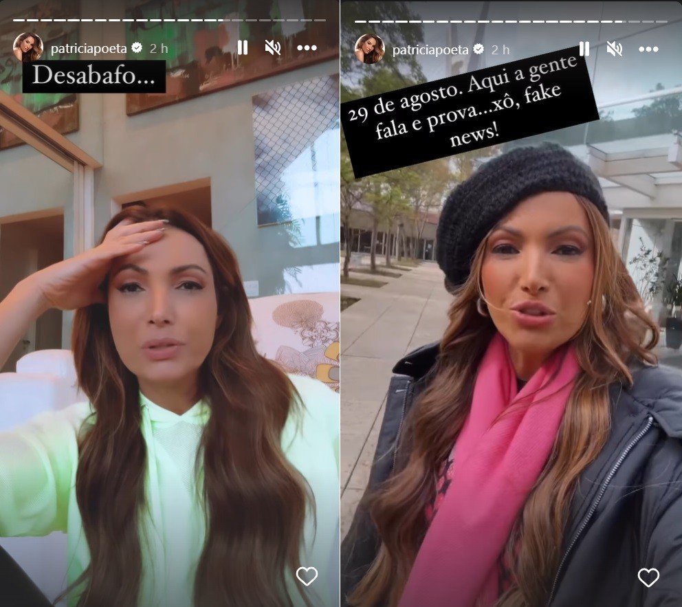Patrícia Poeta se irrita com boato sobre ter se atrasado para o 'Encontro': ‘Falta de respeito’ 2 Patrícia Poeta se irrita com boato sobre ter se atrasado para o 'Encontro': ‘Falta de respeito’