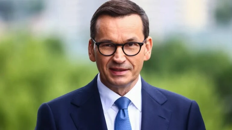 O primeiro-ministro da Polônia, Mateusz Morawiecki